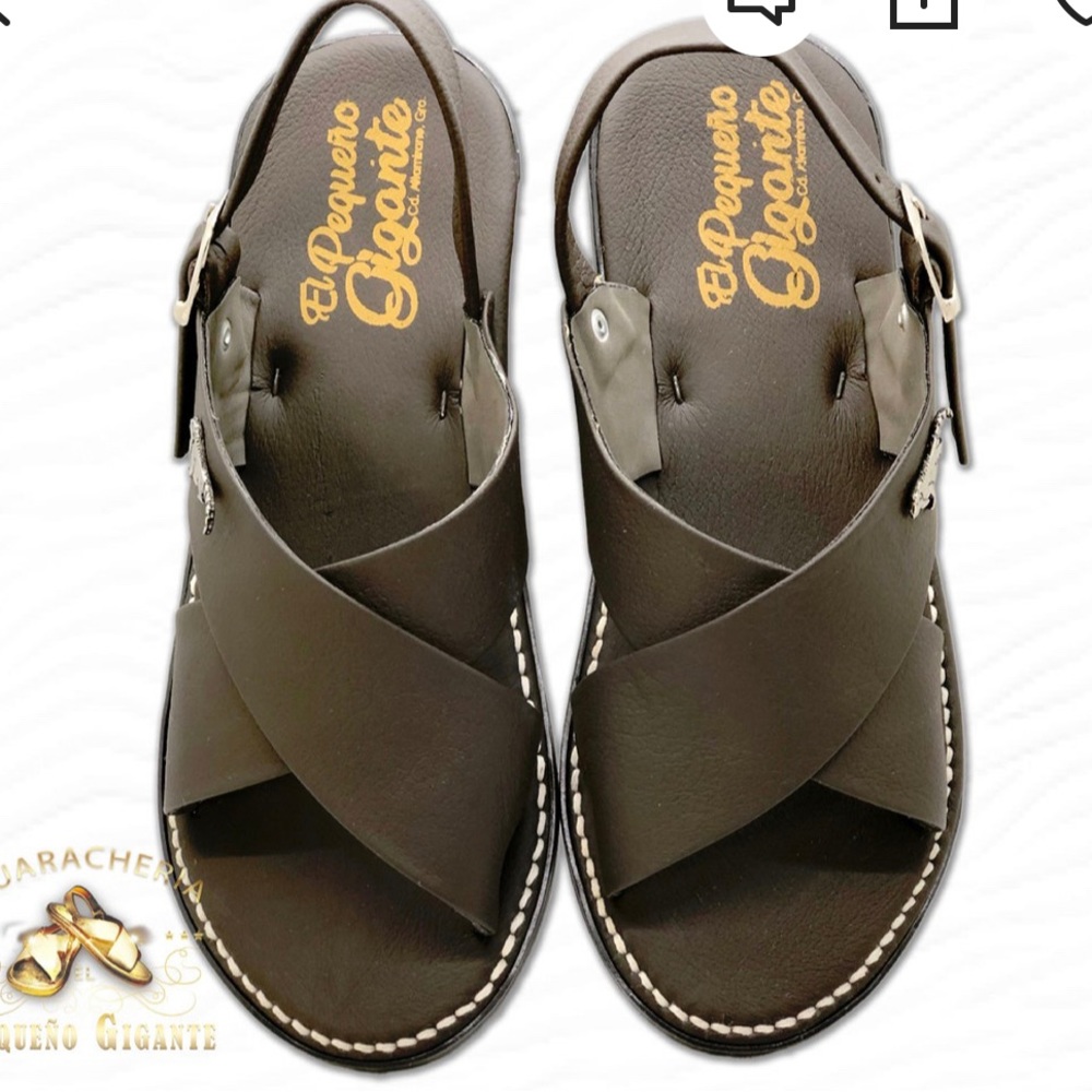 LEATHER HUARACHES/SANDALS - Picture 3 of 3